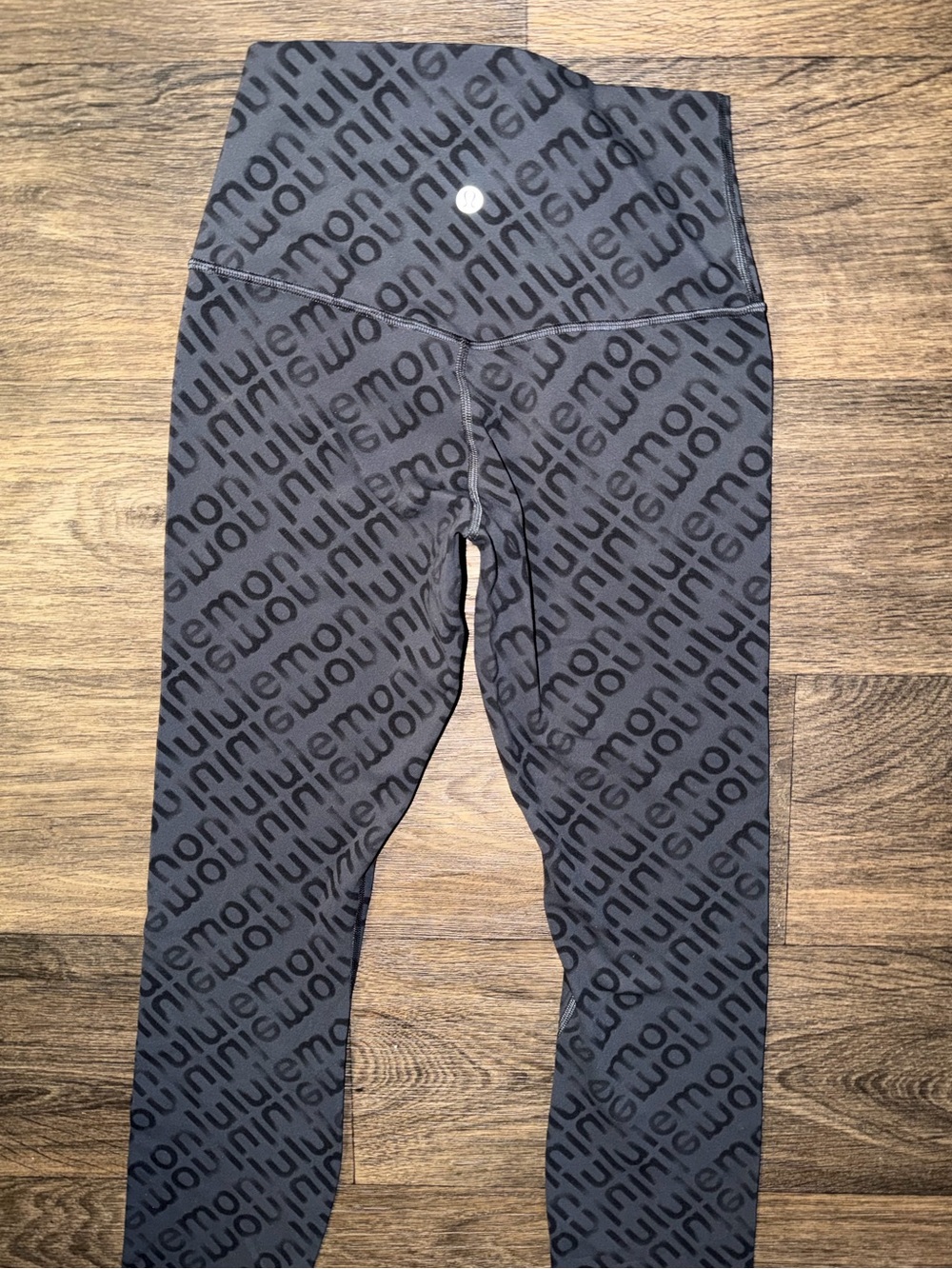 Women’s Align High Rise 25” Flux WordMark Black Lululemon Multi Logo Leggings - Picture 2 of 10